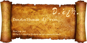 Deutelbaum Áron névjegykártya